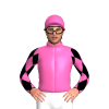 Hot Pink, Four White Vees Inside Diamonds, Black Vees Inside Diamonds On Sleeves