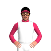 White, Thoroughbred Girls Logo, Cerise Collar And Sleeves, Black Horseshoe Cap, Cerise Peak