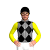 Grey, Black Diamonds, Yellow Sleeves, Black Cap