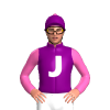 Purple, White J, Hot Pink Sleeves And Pom Pom
