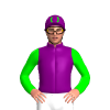 Purple, Lime Horseshoe With Bit, Lime Sleeves, Purple Cap, Lime Horseshoe, Lime Pom Pom