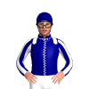 Navy Blue, White Epaulettes And Seams, Striped Sleeves
