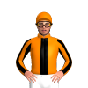 Orange, Black Stripe, Striped Sleeves