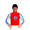 RED, BLUE DIAMOND BAND, WHITE SLEEVES, BLUE STRIPE SLEEVES, Black cap