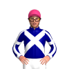 NAVY, WHITE CROSSED SASHES, STRIPE SLEEVES, WHITE ARMBAND, CUFF, Pink cap