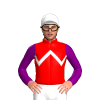 RED,WHITE ZIGZAG CHEVRON,PURPLE SLEEVES, White cap