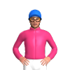 PINK, BLUE SIX SPOTS, Blue cap
