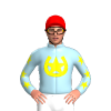 Light Blue, Yellow Horseshoe And Star, Red Sleeves, Yellow Stars, Red Cap