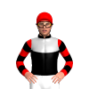 Black, Silver Lightning Bolts Yoke, Deep Red Sleeves, Black Hoops, Deep Red Cap
