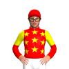 Red, Yellow Stars And Halved Sleeves, Red Cap With White Newgate Logo