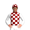 MAROON,WHITE CHECKS,SLEEVES,MAROON CAP,WHITE CHECKS