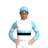 WHITE, SKY BLUE AND BLACK BAND, SKY BLUE SLEEVES, WHITE AND BLACK ARMBANDS, SKY BLUE CAP