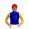 NAVY, RED SHAMROCK, GOLD SLEEVES, RED CAP 