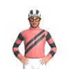 LIGHT CORAL,OUTER SPACE DOUBLE SASH,HOOPS SLEEVES,WHITE CAP,OUTER SPACE STRIPES