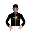 BLACK, GOLD STRONG BLOODSTOCK,GOLD SEAMS, BLACK CAP, GOLD SEAMS