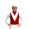 MAROON, WHITE V, WHITE SLEEVES , CAP