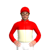 RED,CREAM HALVED