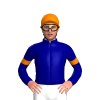 NAVY , ORANGE FIVE STARS, ARMBANDS, ORANGE CAP