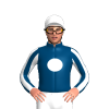 INDIGO, WHITE DISC, INDIGO SLEEVES, WHITE STRIPES, WHITE CAP