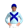 LIGHT BLUE, DARK BLUE CROSSED SASHES & CAP