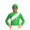 GREEN, WHITE SASH