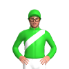 LIME GREEN,WHITE SASH