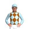 Brown, Light Blue Diamonds, Sleeves And Cap