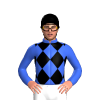 Royal Blue, Black Diamonds, Royal Blue Sleeves, Black Cap