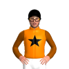 Orange, Black Star, Brown Sleeves, Black Cap