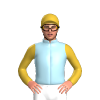 Light Blue, Gold Sleeves, Royal Blue Crossed Sashes, Gold Cap