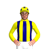 Yellow And Navy Blue Stripes, Stars Cap