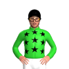 Lime Green, Black Stars, Star Cap