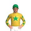 Gold, Emerald Green Star, Stars Sleeves, Star Cap