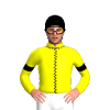 Yellow, Black Seams, Armbands And Cap
