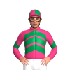 Bright Pink, Emerald Green Chevrons, Chevron Sleeves, Quartered Cap