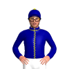 Dark Blue Tartan, Yellow Seams, Dark Blue Tartan Cap, Yellow Pom Pom