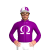 Purple, White Omega, Purple Cap White Omega