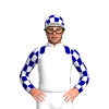 White, Deep Navy Epaulettes, Checked Sleeves And Cap