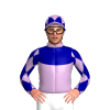 Lilac, Dark Blue Yoke, Diamonds Sleeves And Cap