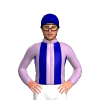 Lilac, Dark Blue Stripes And Cap
