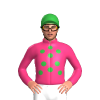 Pink, Green Spots And Cap