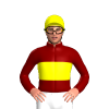 Maroon, Yellow Band And Cap