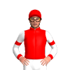 Red And White Diamonds, White Sleeves With Red Armbands And Cuffs, Red Cap With White Diamond