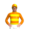 Orange And Yellow Hoops, Quartered Cap