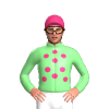Light Green, Pink Spots And Cap
