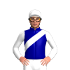 Dk. Blue, White Sash And Sleeves, White Cap