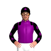 PURPLE, BLACK EPAULETTES, BLACK SLEEVES, PURPLE STARS SLEEVES, BLACK CAP, PURPLE STAR CAP , BLACK POM POM