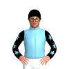 SKY BLUE,BLACK SLEEVES,SKY BLUE STARS SLEEVES,BLACK CAP