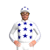 WHITE,NAVY STARS,SEAMS SLEEVES,WHITE CAP,NAVY SPOTS CAP