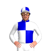 MEDIUM BLUE,WHITE QUARTERS, SLEEVES, CAP, MEDIUM BLUE QUARTERS
